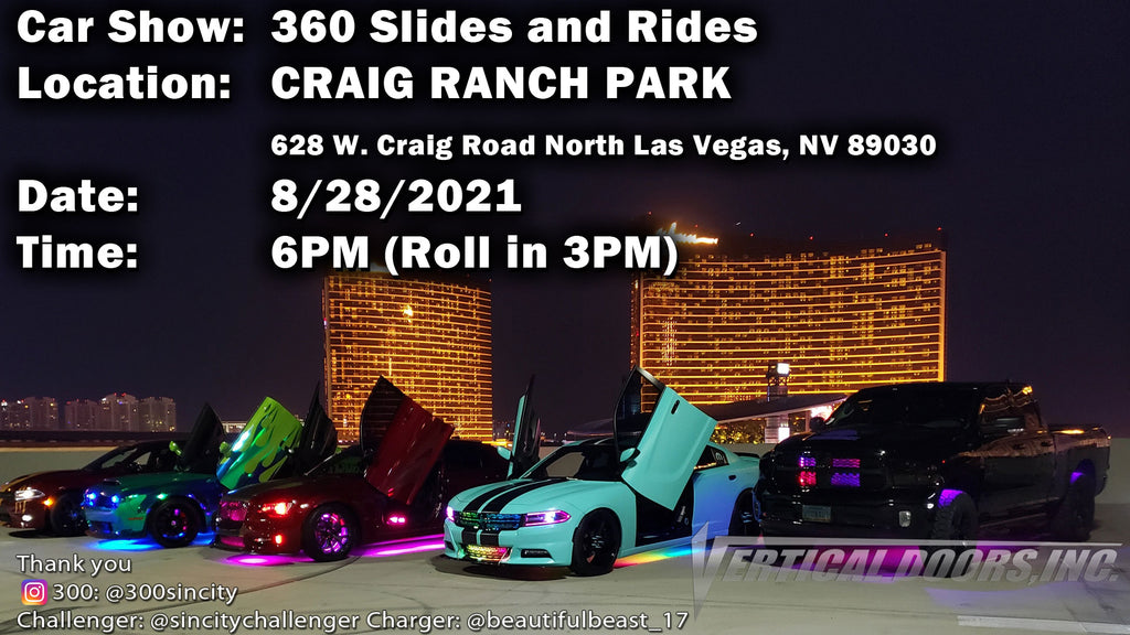 Car Show | 8/28/21 | 360 Slides and Rides | Las Vegas, Nevada | @300sincity Challenger: @sincitychallenger Charger: @beautifulbeast_17