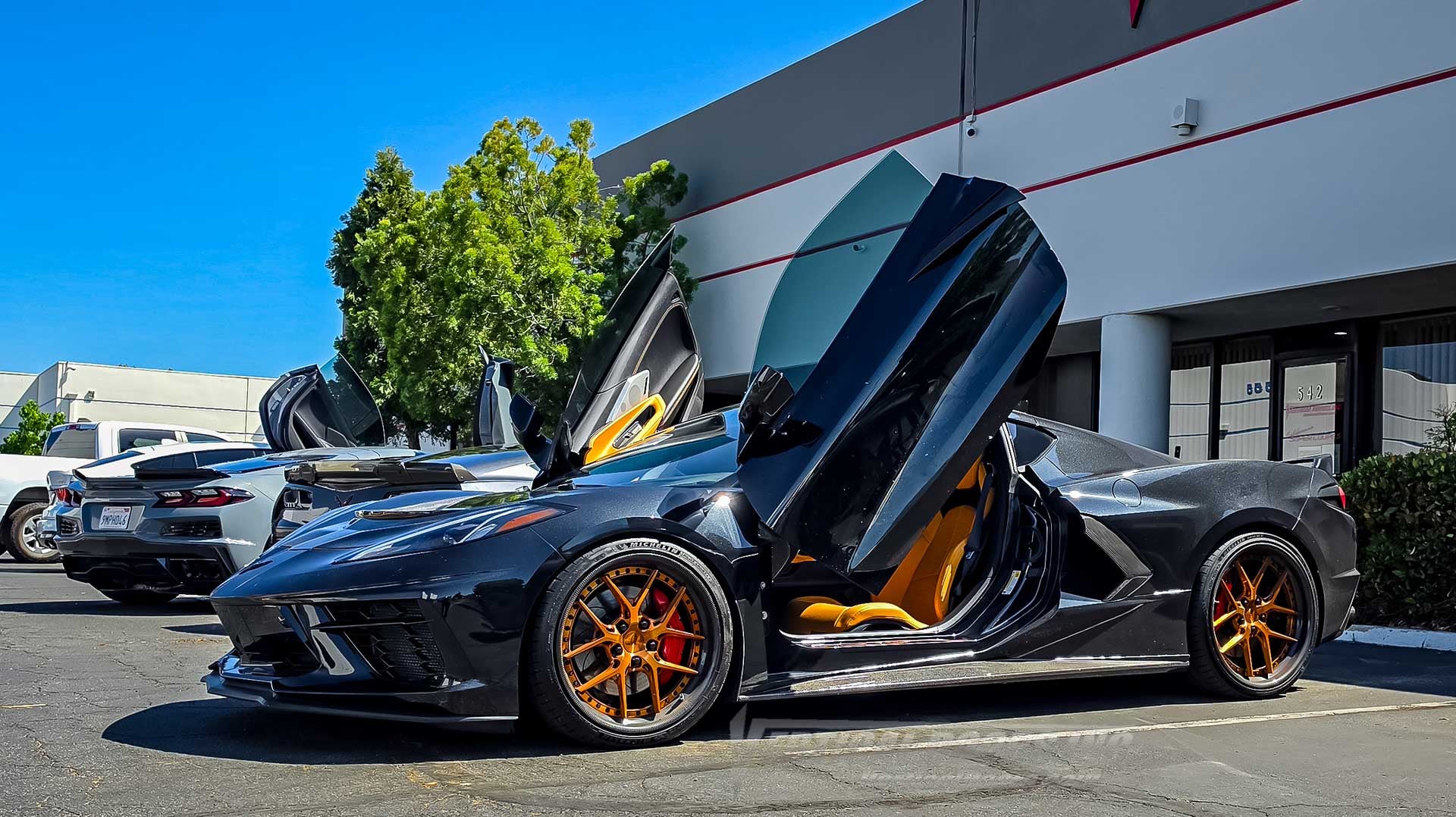Edgar’s Chevrolet Corvette C8 Gets Vertical Door kit and Type-ZR1 Carbon Fiber Hood by Vertical Doors, Inc. 5826