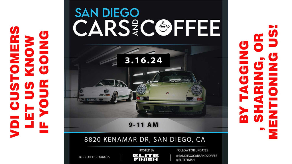 CAR SHOW | 3/16/24 | SAN DIEGO , CA 9-11am | CARS AND COFFEE SD | Featuring Door Conversion by Vertical Doors, Inc.