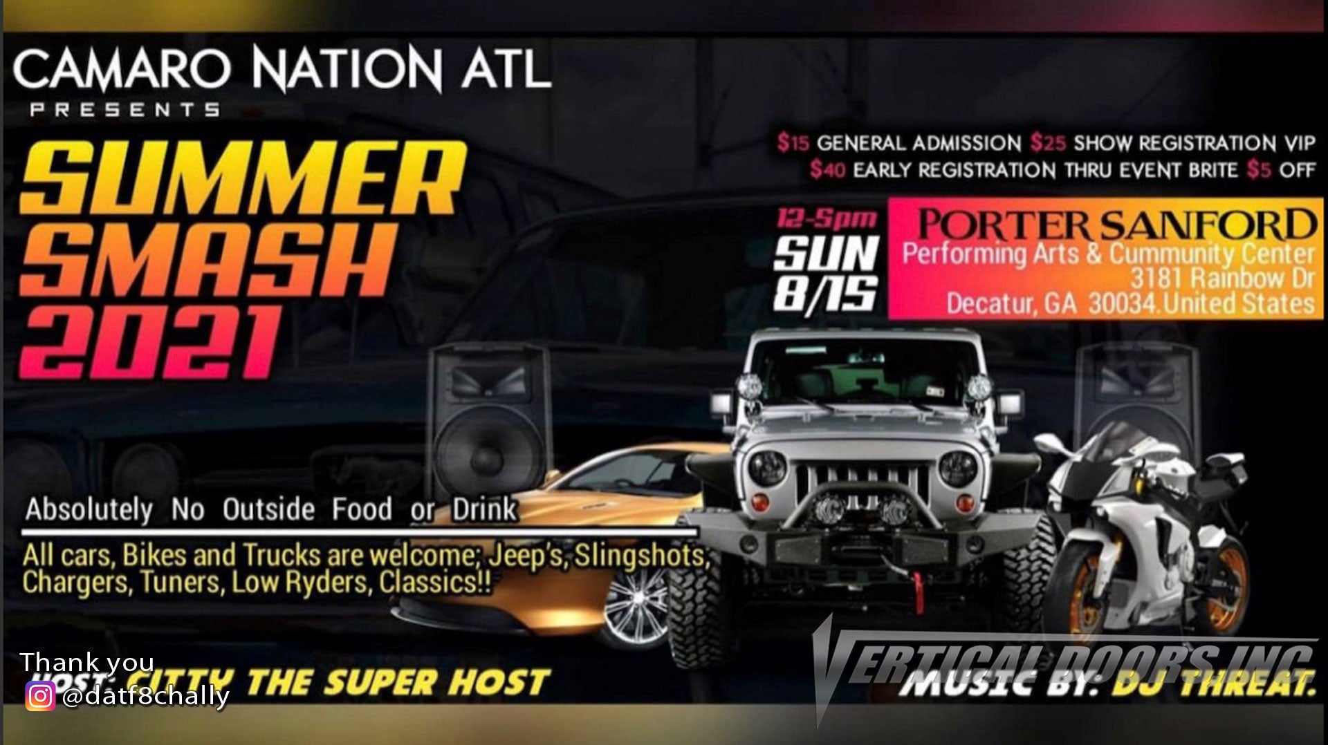 CAR SHOW | 8/15/2021 | Camaro Nation ATL Summer Smash 2021 | Decatur, GA | @datf8chally Challenger featuring Vertical Lambo Door Conversion Kit.