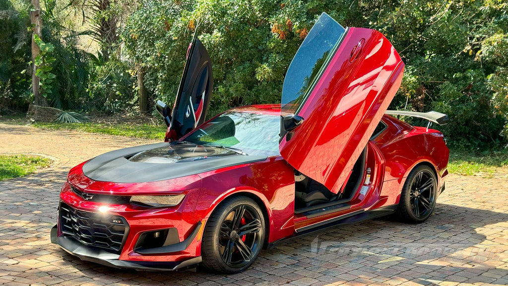 Check out Chuck’s 2021 Camaro ZL1 1LE with Lambo Doors manufactured by Vertical Doors, Inc. in Lake Elsinore CA.