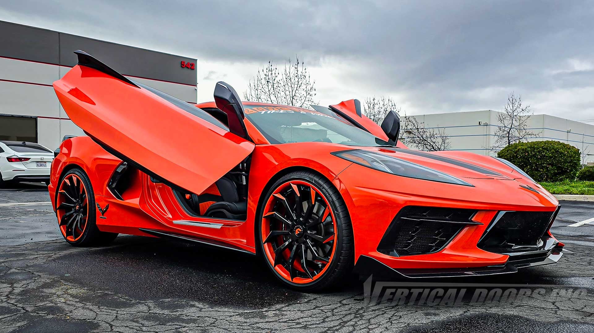 ZLR Door Conversion Kit installed on Ray's Chevrolet Corvette C8, installed and manufactured by Vertical Doors, Inc.