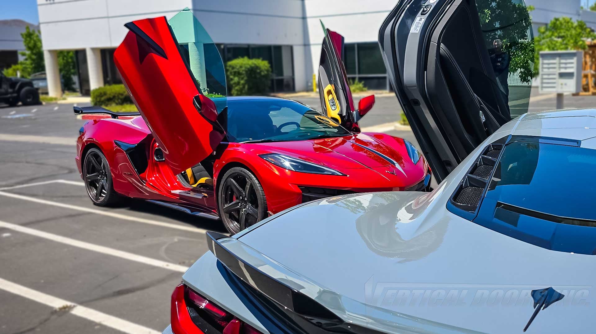 Dave’s Corvette C8 Z06 Transformed with Vertical Doors, Inc.'s Signature Lambo Door Kit 62025
