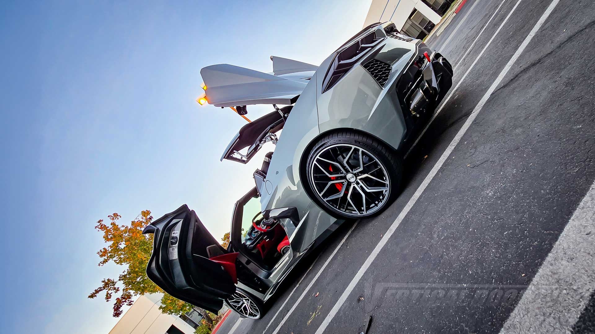John’s @checkersj Chevrolet Corvette C8 just got ZLR doors conversion kit, installed by Vertical Doors, Inc.