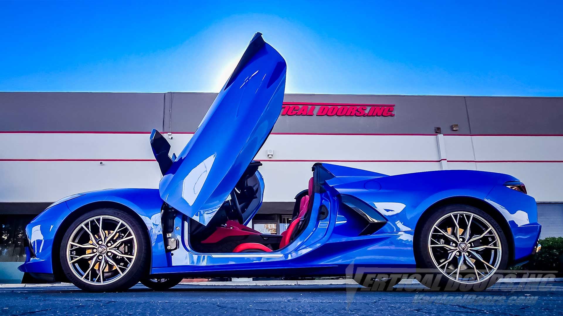 @tony.ballesteros_ Chevrolet Corvette C8 from California equipped with the BEST Vertical Door Conversion Kit by Vertical Doors, Inc