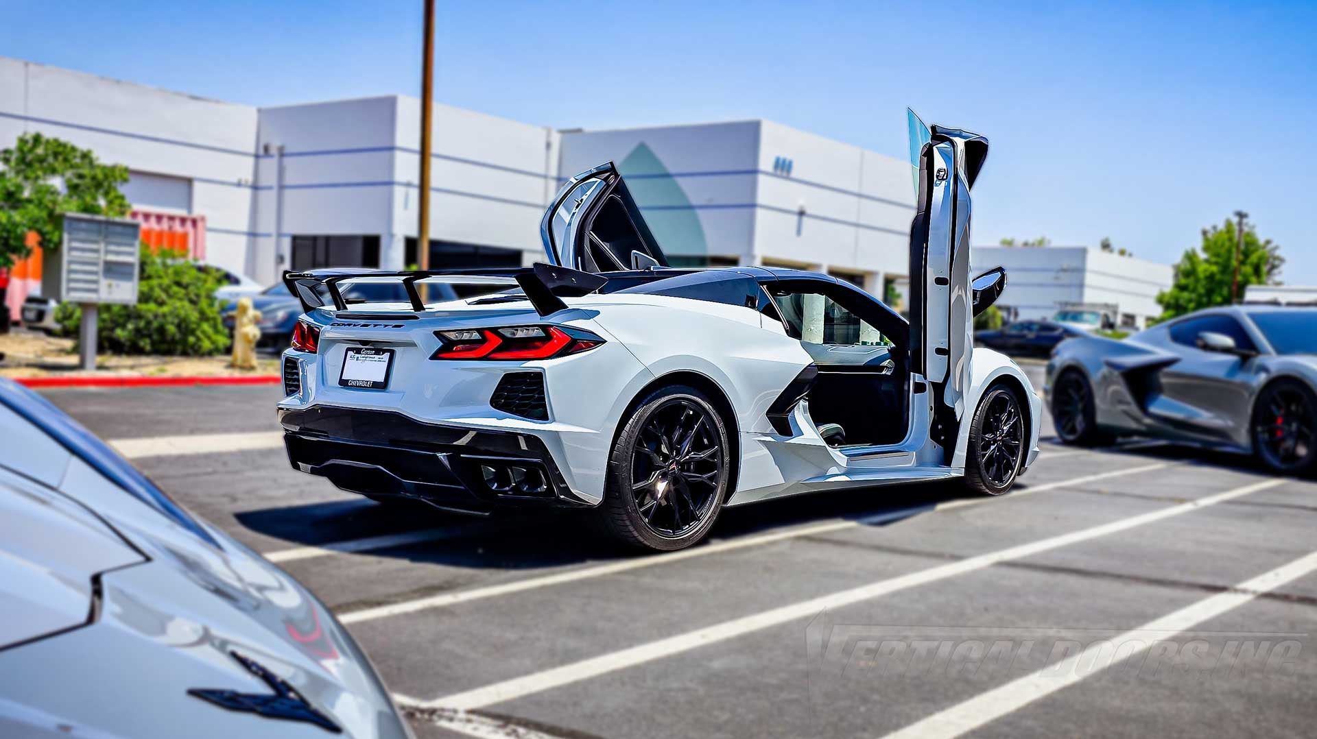 Luxury Meets Innovation: @LuxionElite's C8 Corvette Transformed with Vertical Doors, Inc.'s Signature Lambo Door Conversion Kit
