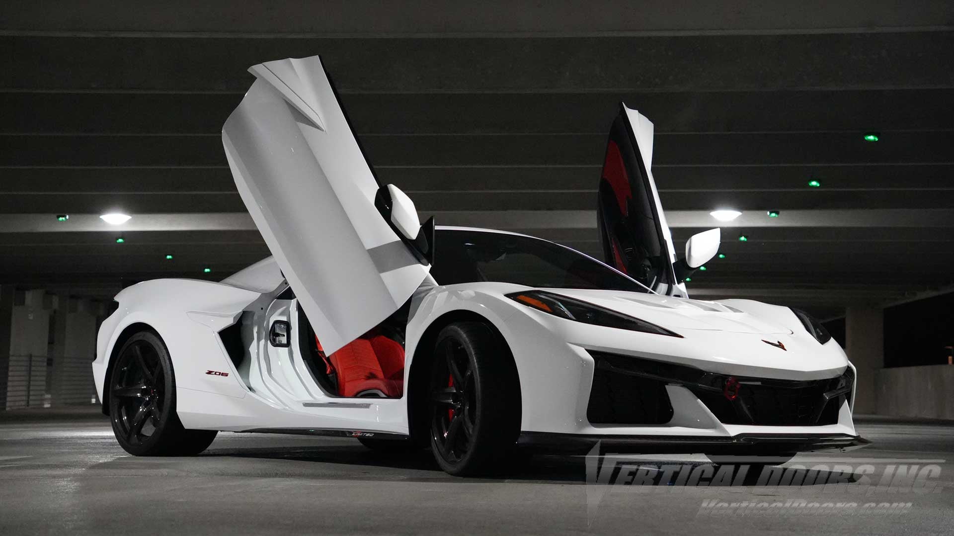 missc8corvette Chevrolet Corvette C8 Z06 from California showing off his Vertical Door Conversion kit from Vertical Doors, Inc., VDCCHEVYCORC823Z06,