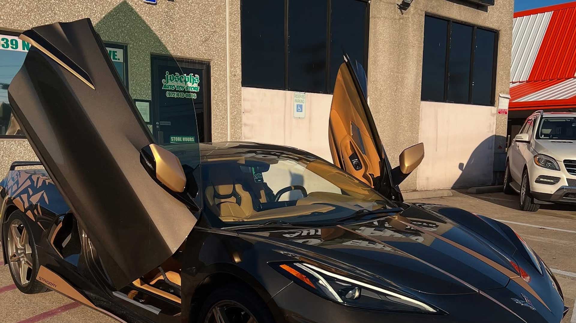 Vertical Doors Installed on Chevrolet Corvette C8 | Joseph’s Auto Toy Store | Mesquite, TX Installer