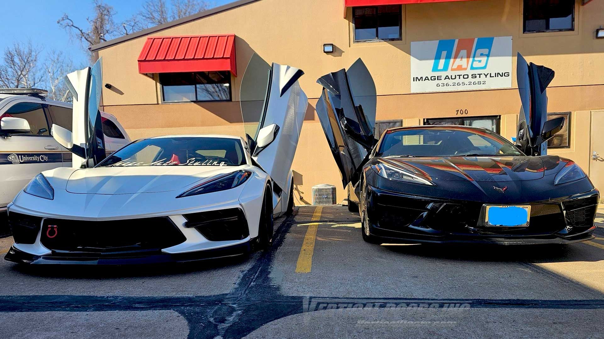 Installer | Image Auto Styling LLC | Lake St Louis, MO | Vertical Door Kit Installed on a Chevrolet Corvette C8