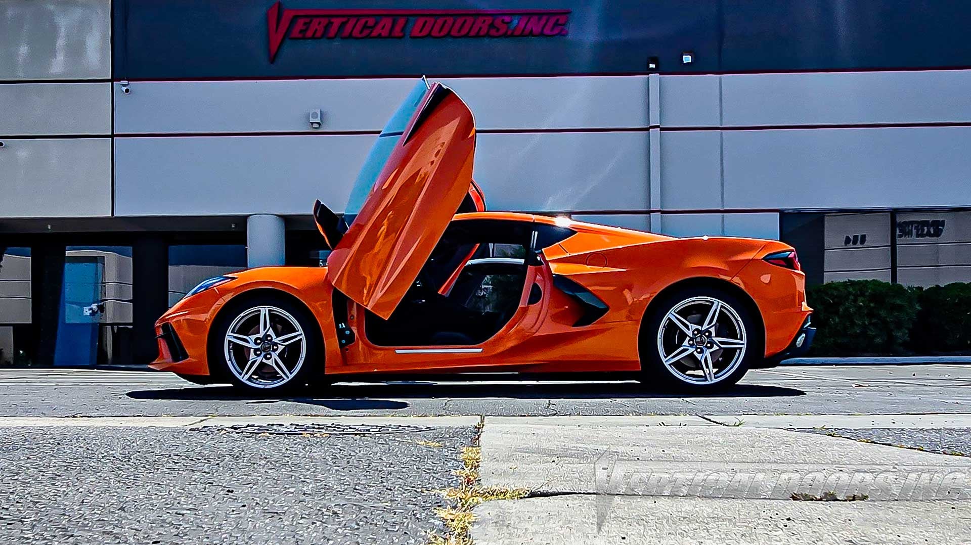 The Ultimate Lambo Door Upgrade for the Chevrolet Corvette C8, Installed in California by the BEST, Vertical Doors, Inc.