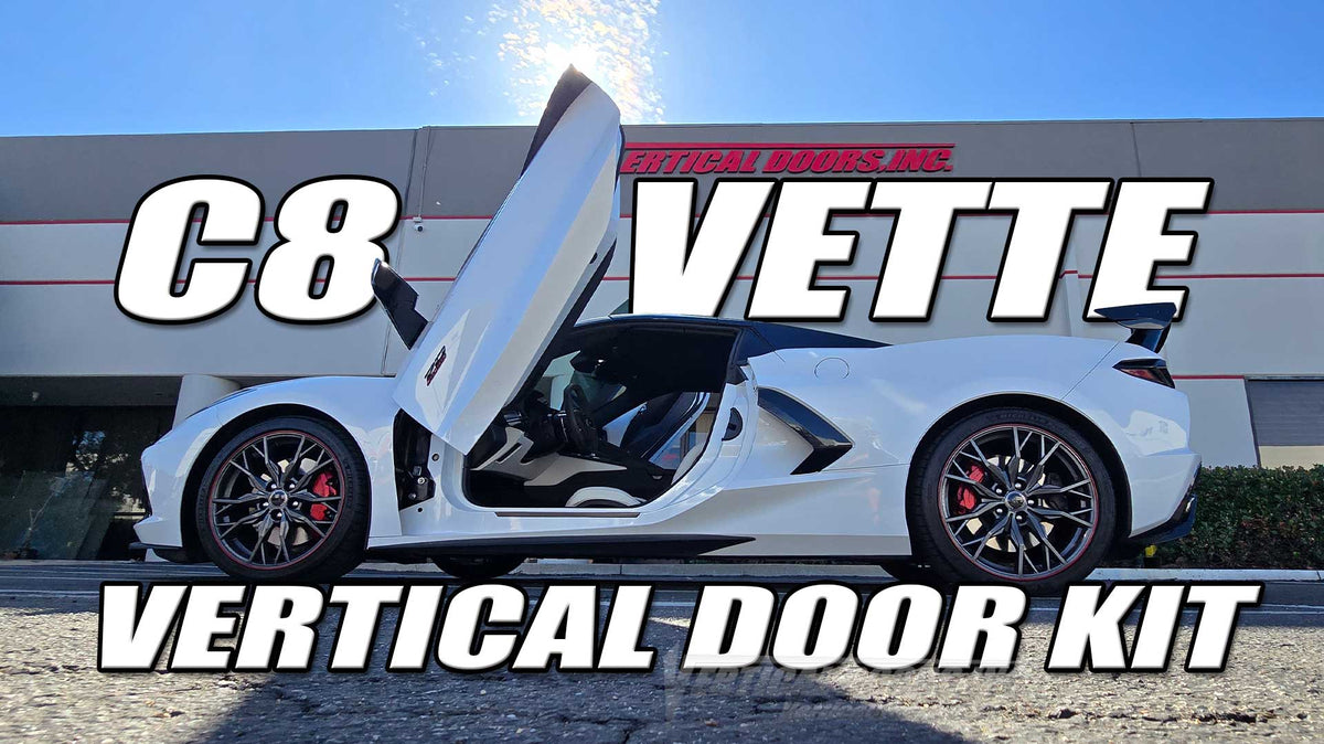 Danny from Vertical Doors, Inc. demonstrates how to open and close the vertical doors on Willie’s 2023 Chevrolet Corvette C8 Stingray 70th Anniversary, including operation from the driver’s seat.