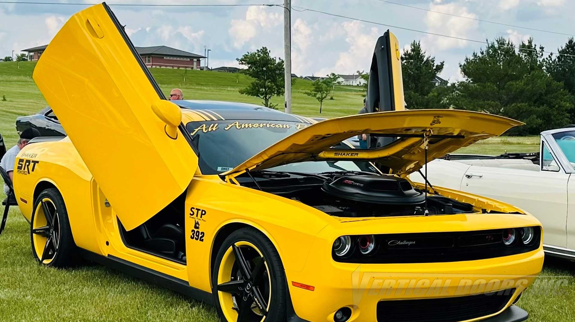Check out Ronald’S Dodge Challenger from Iowa featuring Vertical Doors, Inc. door conversion kit. AKA "Lambo Doors" VDCDCHAL08 mopar, Lambo Doors, Vertical Door, Scissor Doors, Door Conversion, wing doors,