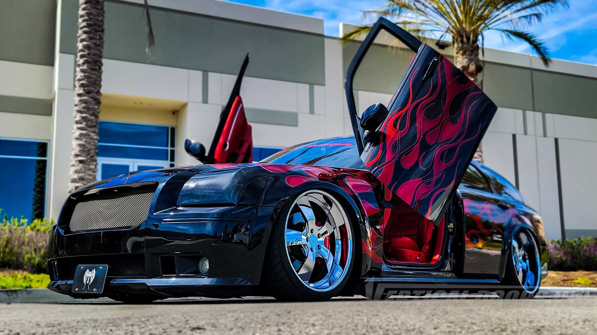 Erik’s @ blessed.motorsports Dodge Magnum from California featuring Door Conversion kit by Vertical Doors Inc. AKA "Lambo Doors"