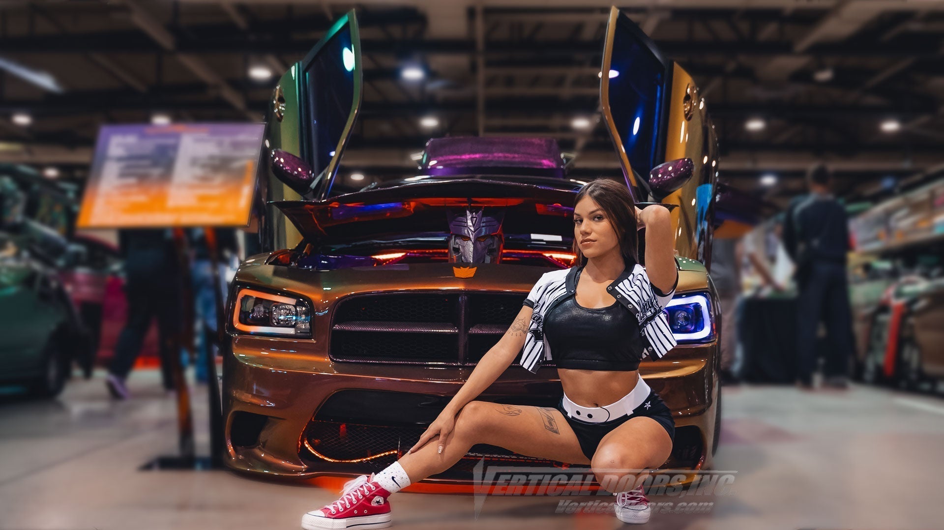 Ontario Mopar Goes Vertical: @mopar.junkie Dodge Magnum on True Vertical Doors, Inc. Lambo Doors