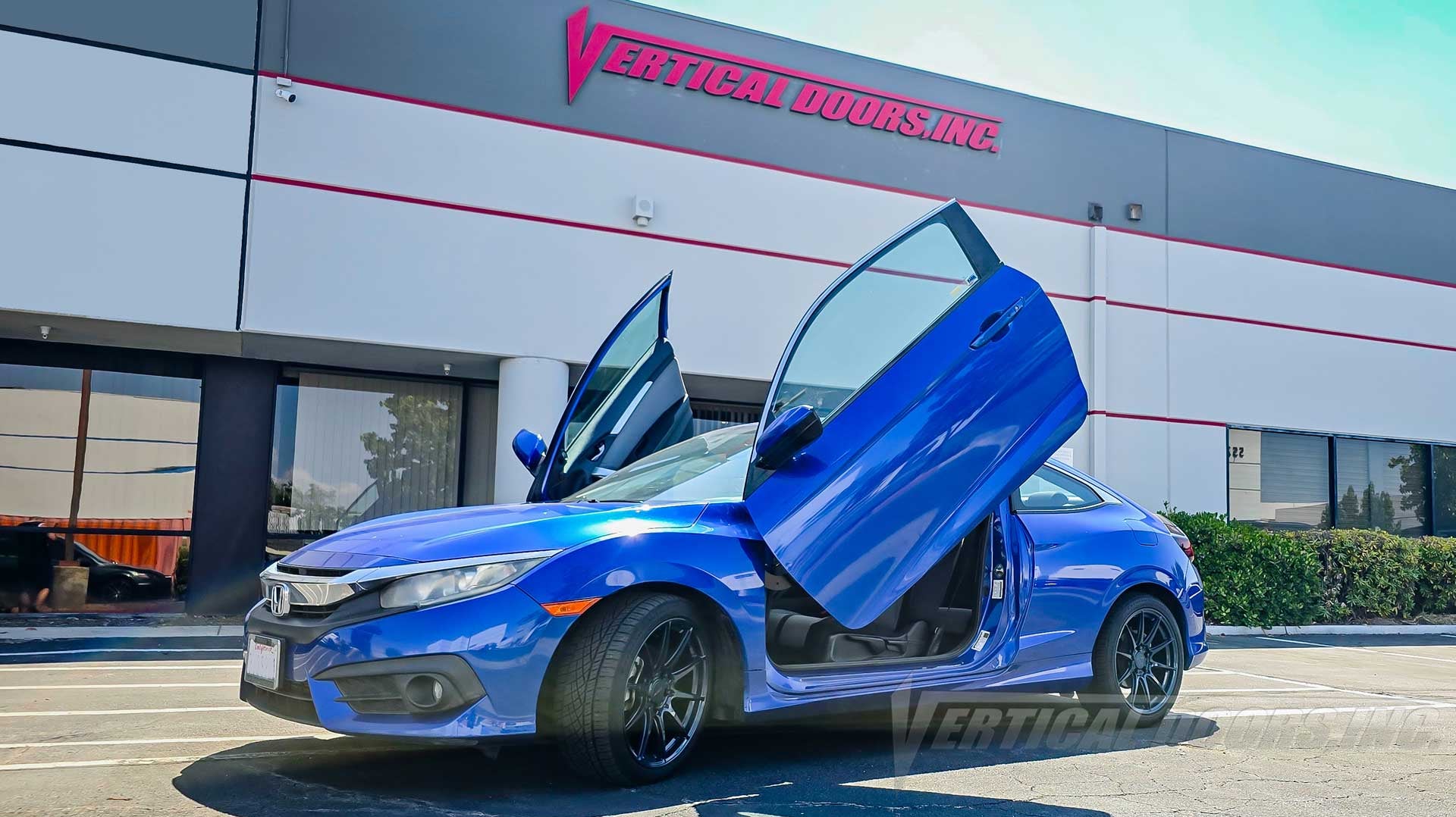 Check out @animalistic_muscle 2016 Honda Civic Coupe with Lambo Doors Kit Installed and manufactured by Vertical Doors, Inc. in Lake Elsinore CA.