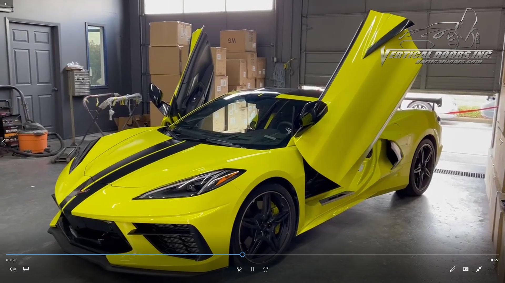 Installer | Texas Tow Mirrors (K-Noh's Kustoms) | Houston, TX | Chevy Corvette C8 featuring Vertical Lambo Doors Conversion Kit by Vertical Doors, Inc.