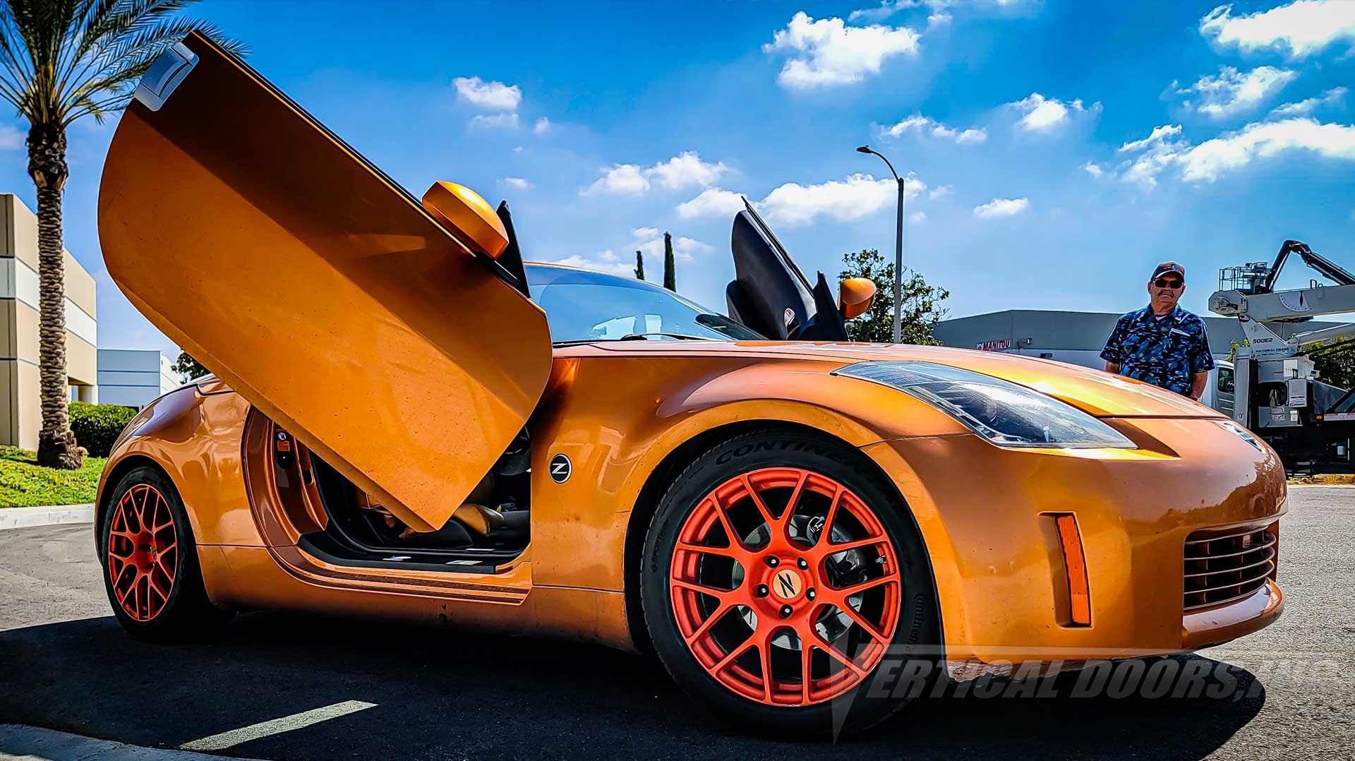 Gregory’s Nissan 350Z paying us a visit after 7 years, Showing off his Lambo Doors installed by Vertical Doors, Inc.