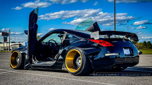 @sbegeneral Nissan 350Z from Alabama showing off its lambo door conversion kit by Vertical Doors, Inc.