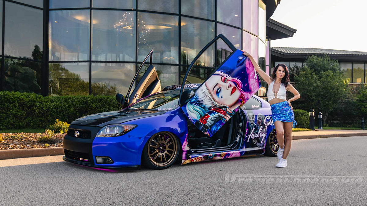 tcfitgirl Scion TC from Wisconsin with Lambo Door conversion kit