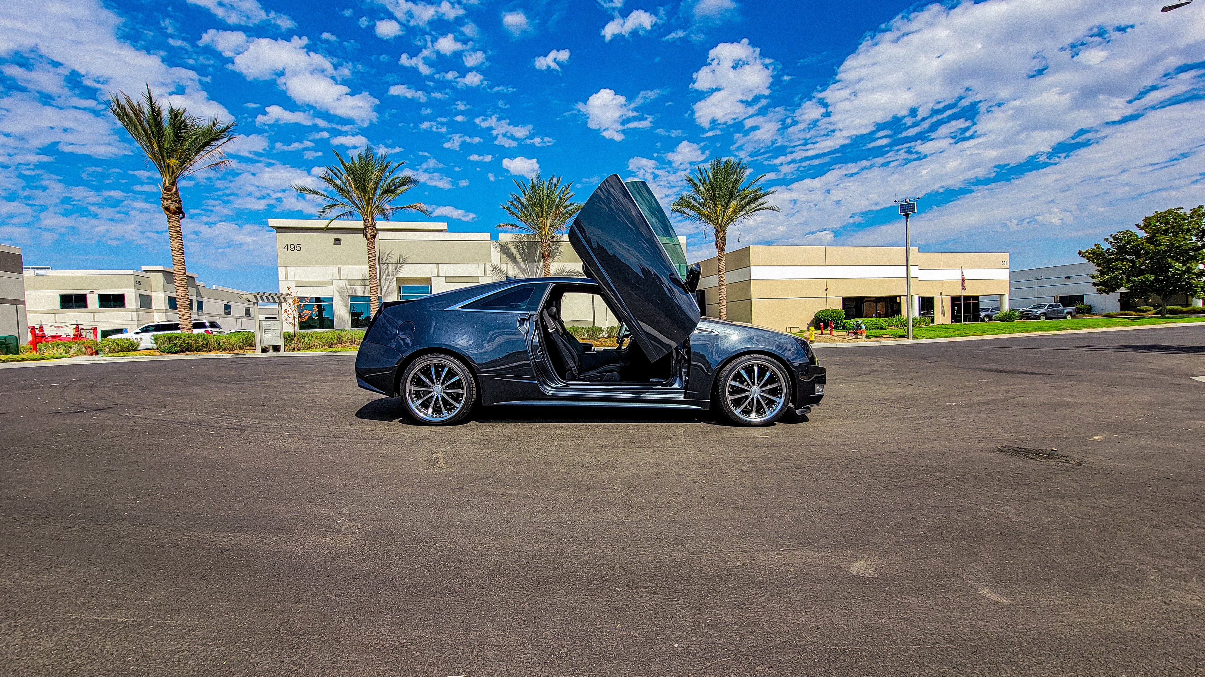 Cadillac CTS from California featuring Vertical Door conversion kit by Vertical Doors, Inc. AKA "Lambo Doors"