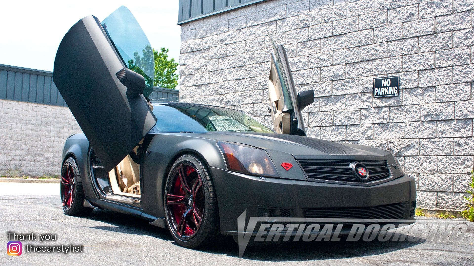 Installer | Mad Creations ATL | Longanville, GA | Cadillac XLR featuring Verical Doors, Inc. vertical lambo door conversion kit.