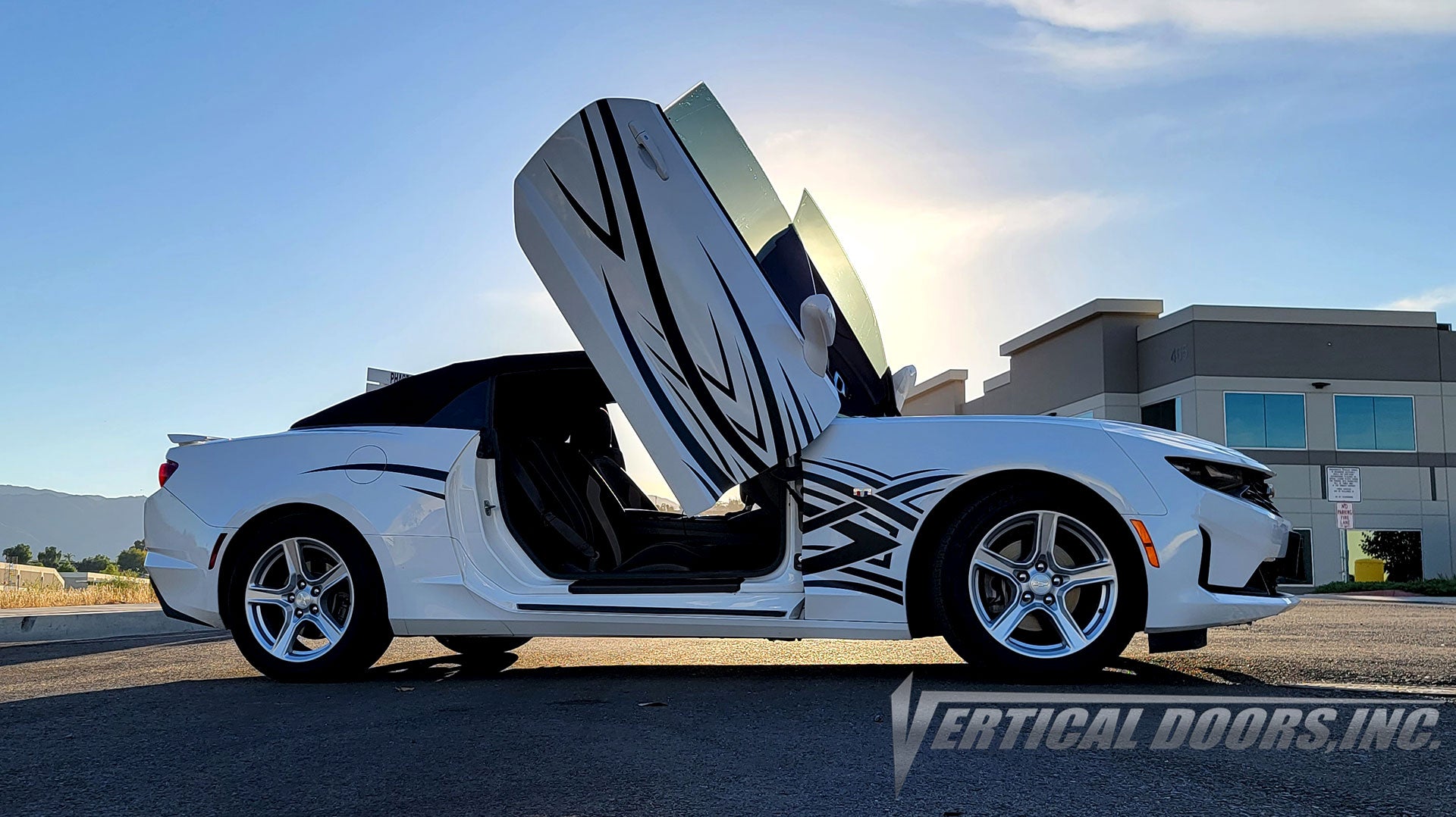 Chevrolet Camaro featuring Vertical Doors, Inc., vertical lambo doors conversion kit.