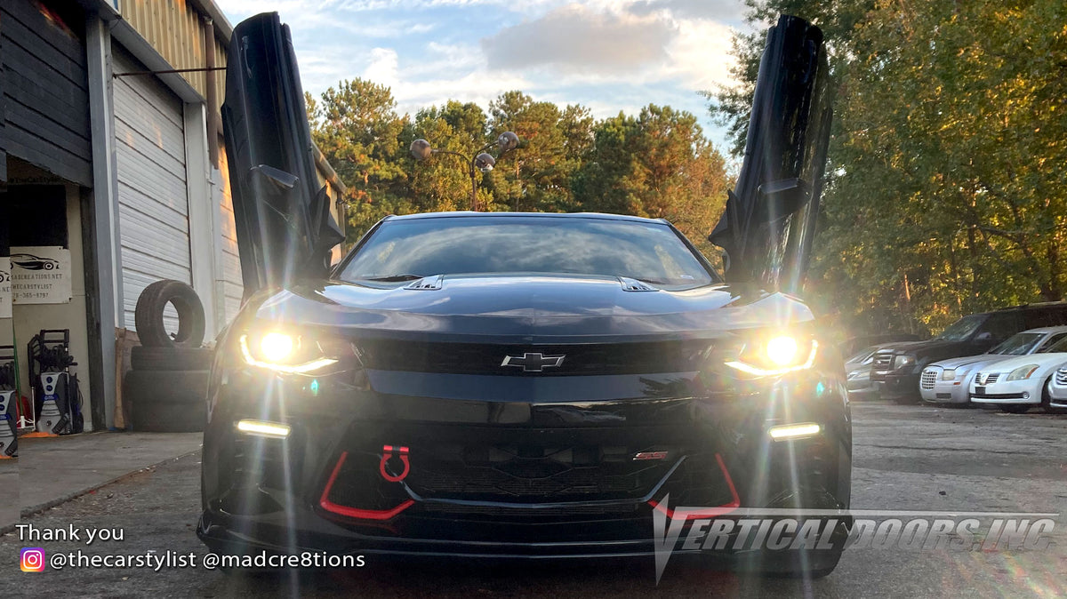 Installer | Mad Creations ATL | Atlanta, GA | Chevrolet Camaro featuring Vertical Lambo Doors Conversion Kit by Vertical Doors, Inc.