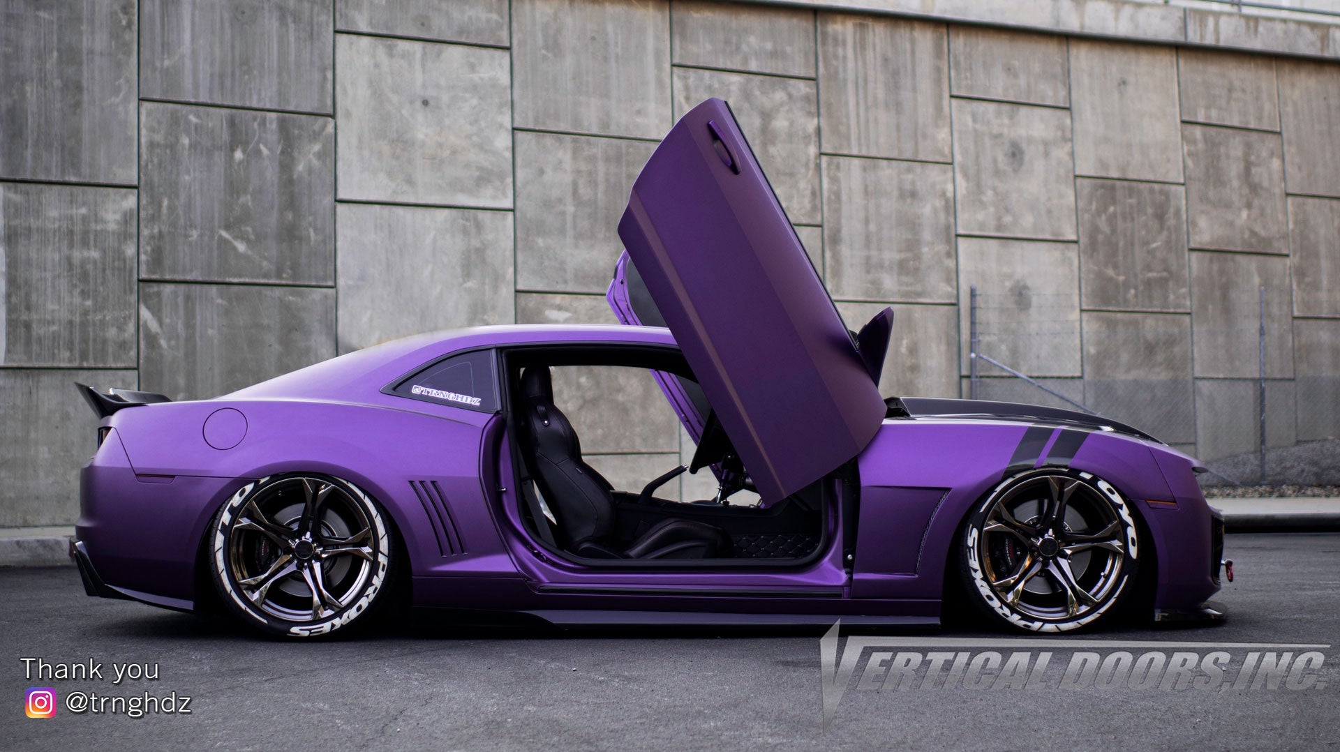 Check out Zach's @trnghdz 6th Gen Chevrolet Camaro from California with Vertical Lambo Doors Conversion Kit for Vertical Doors, Inc.