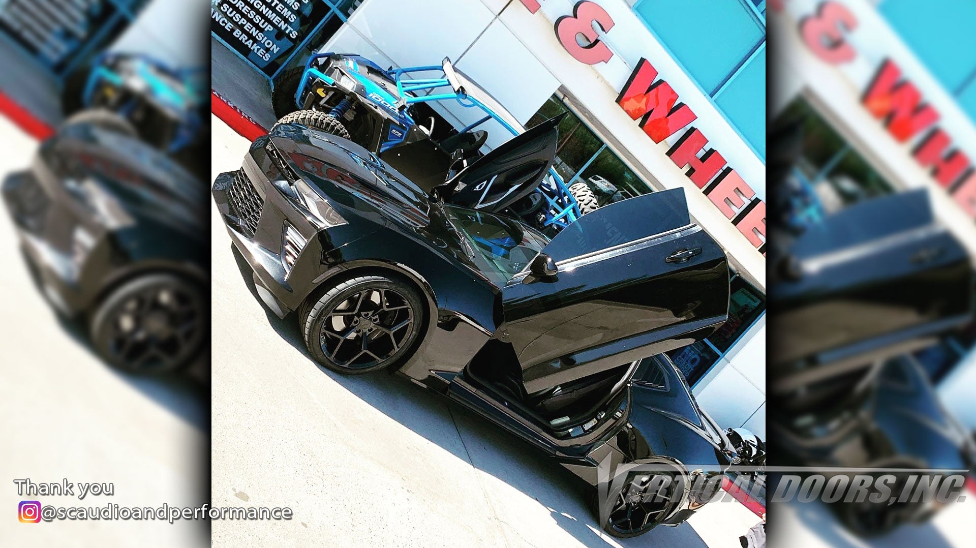 Installer | SC Audio And Performance | Temecula, CA | Chevy Camaro featuring Vertical Lambo Doors Conversion Kit by Vertical Doors, Inc.