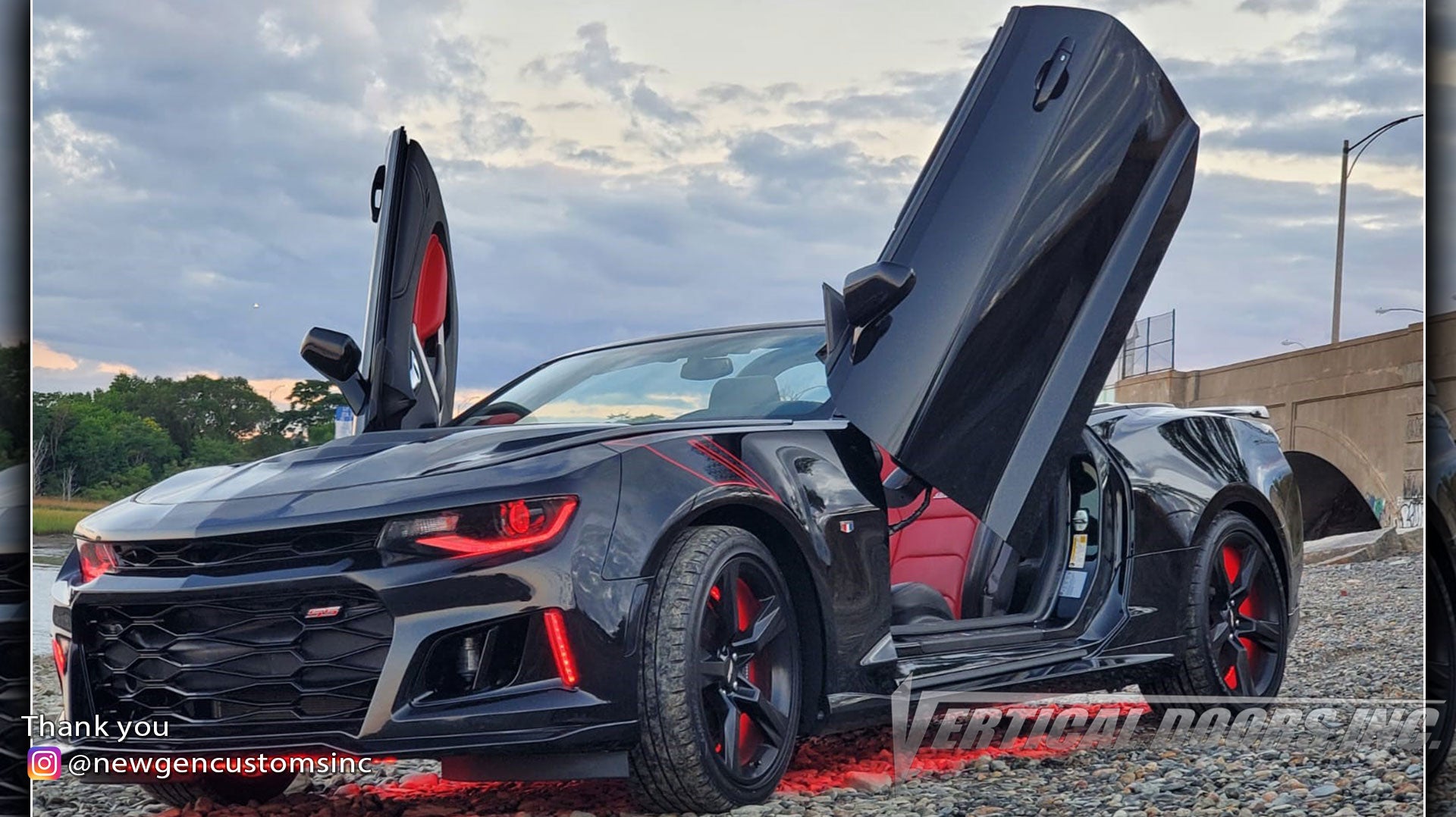 Installer | NewGen Customs | Holbrook, NY | Chevrolet Camaro featuring Doors Conversion Kit from Vertical Doors, Inc., AKA "Lambo Doors"