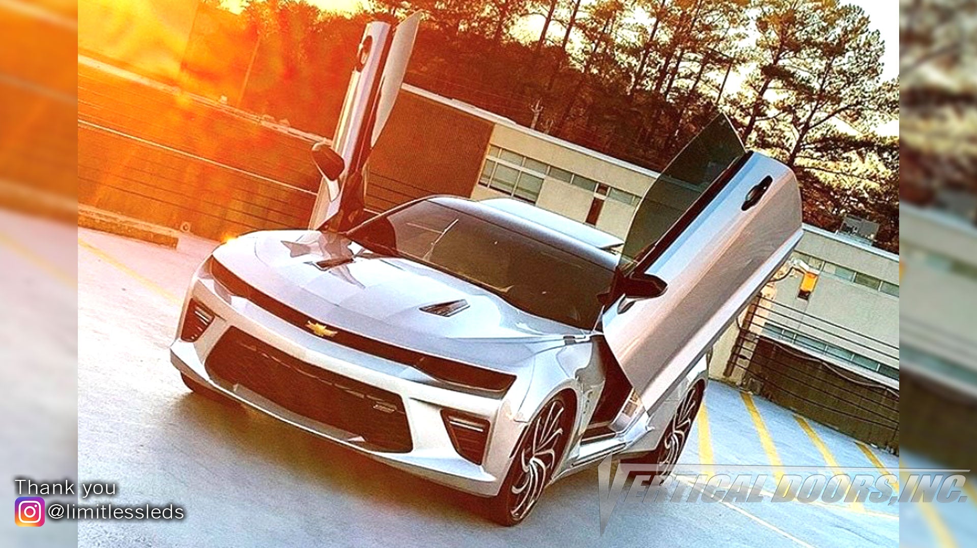 Installer | Limitless Kustoms | Bessemer, AL | Chevrolet Camaro 6th Gen featuring Verical Doors, Inc. vertical doors conversion kit.