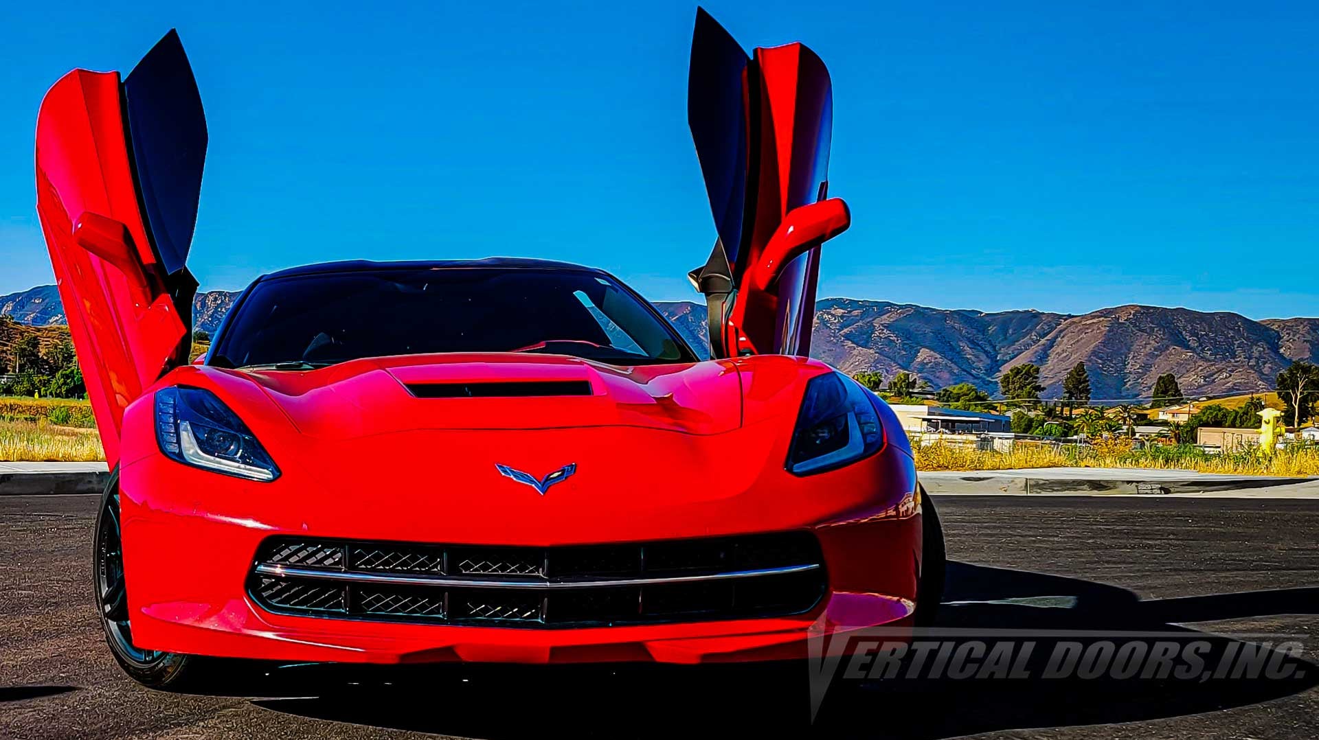 Chevrolet Corvette C7 from California featuring Door conversion kit by Vertical Doors, Inc. AKA "Lambo Doors"