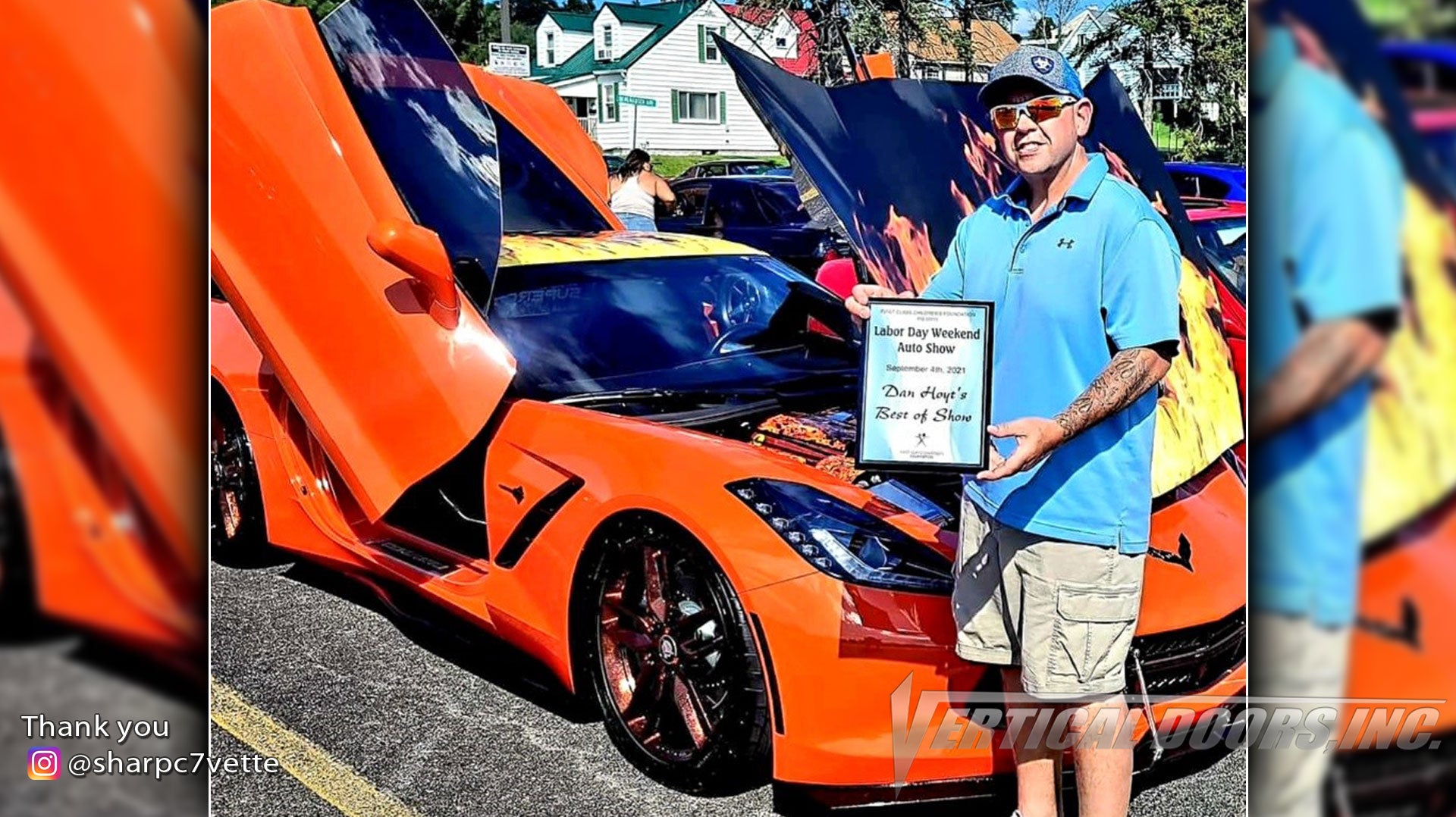 Check out @sharpc7vette Chevrolet Corvette C7 from Pennsylvania featuring Vertical Doors, Inc., vertical lambo door conversion kits.