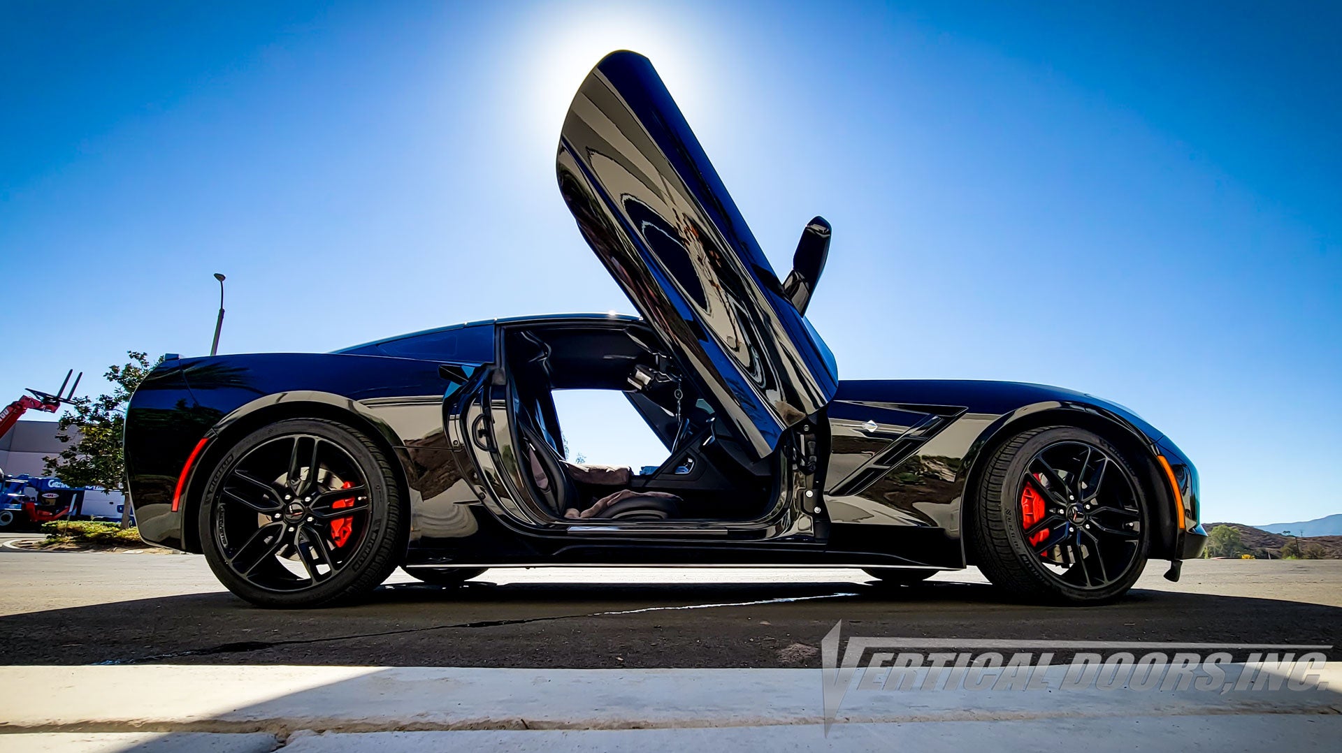 Chevrolet Corvette C7 from California featuring Door conversion kit by Vertical Doors, Inc. AKA "Lambo Doors"