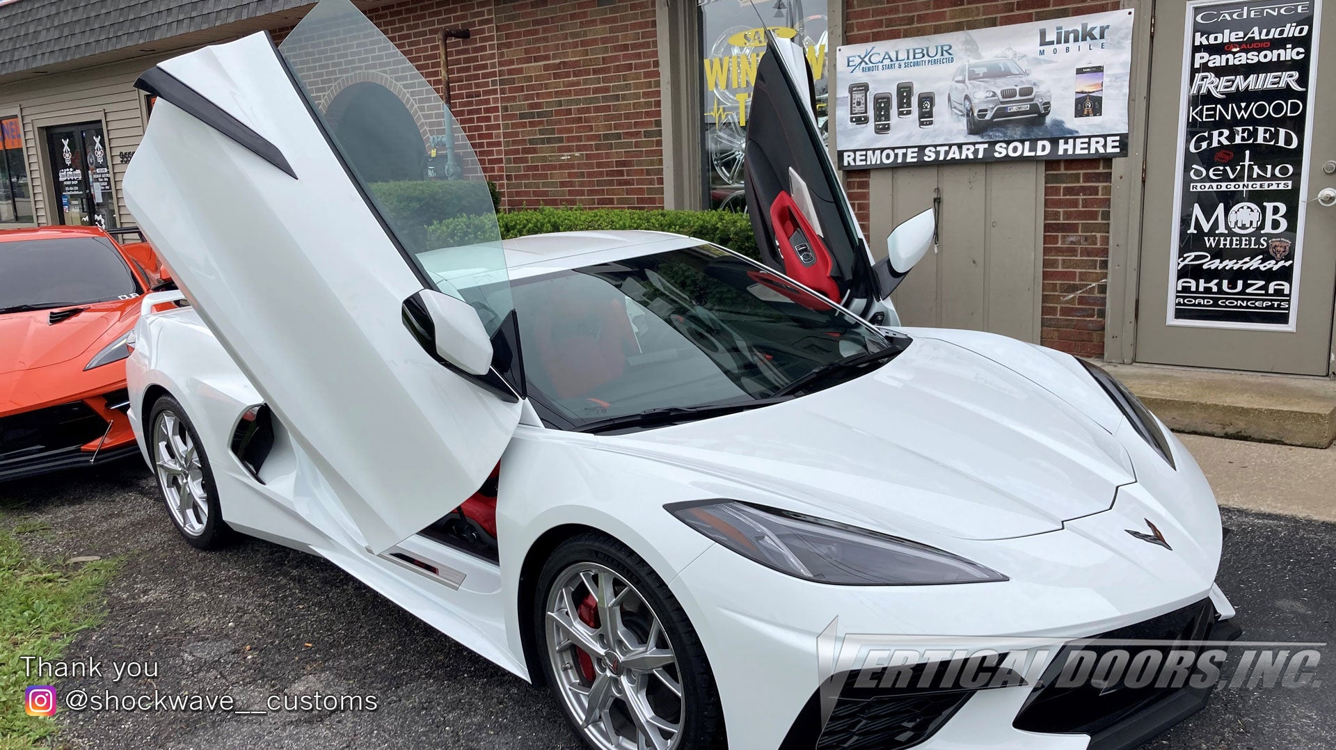 Installer | Shockwave Customs | Frankfort, IL | Chevrolet Corvette C8 Vertical Doors, Inc., vertical lambo door conversion kit.