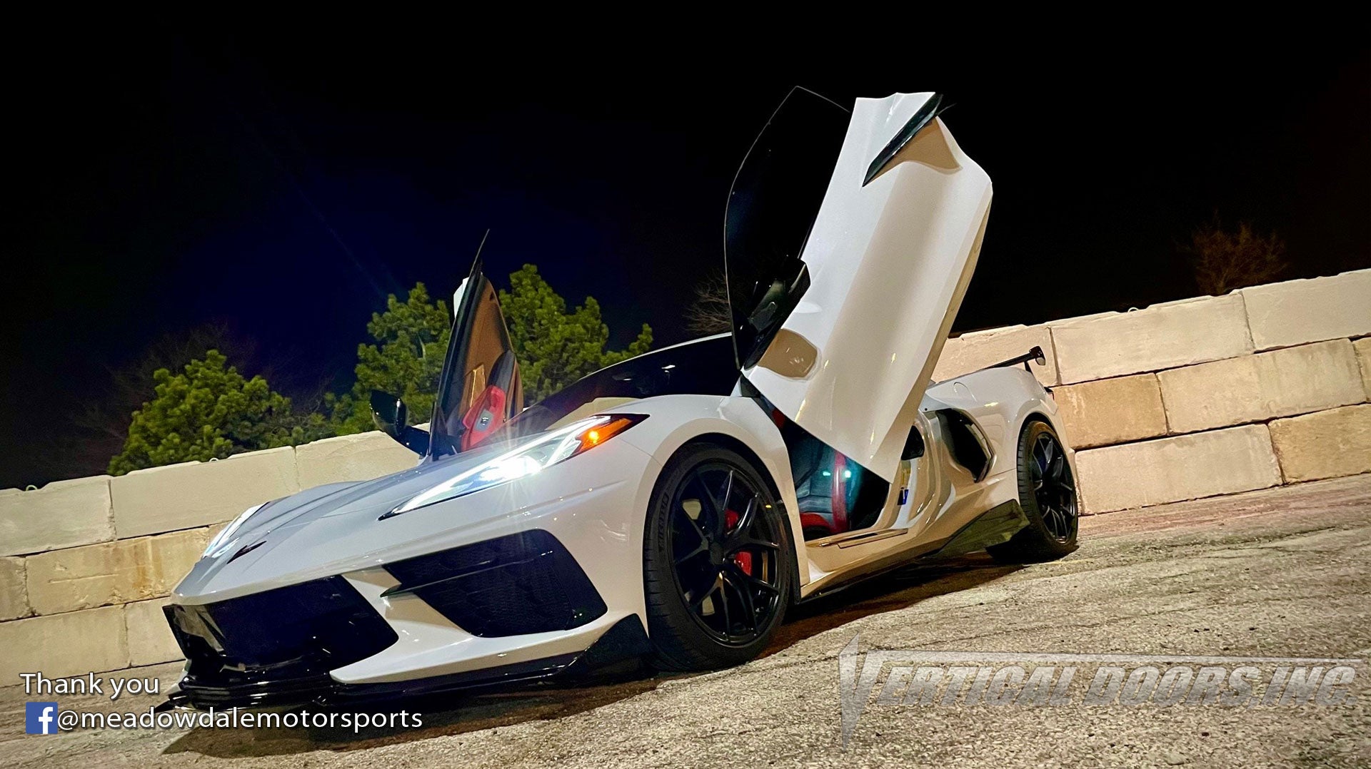 Installer | Meadowdale Motorsports | Carpentersville, IL | Chevrolet Corvette C8 Vertical Doors, Inc., vertical lambo door conversion kit.