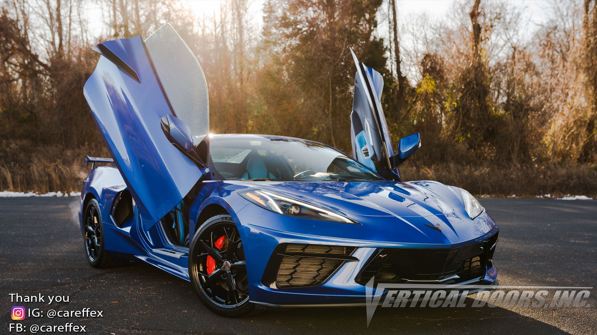 Installer | CAR EFFEX LLC | Sewell, NJ | Chevrolet Corvette C8 featuring Vertical Lambo Doors Conversion Kit by Vertical Doors, Inc.