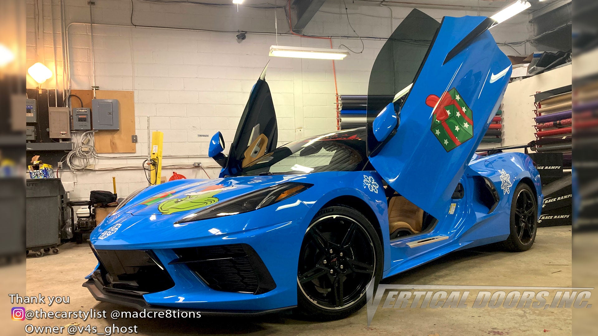 Installer | Mad Creations | Loganville, GA | Chevrolet Corvette C8 Vertical Doors, Inc., vertical lambo door conversion kit.