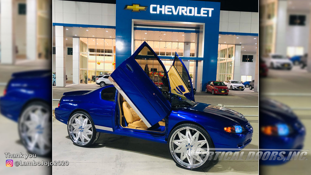Check out @LamboJojo2020 Chevrolet Monte Carlo from Texas featuring Vertical Doors, Inc. vertical lambo door conversion kit.