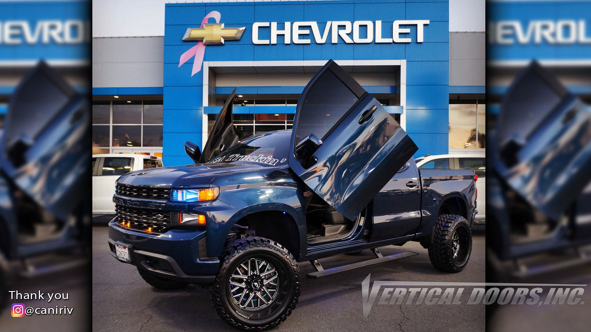 Check out Jon's @caniriv Chevrolet Silverado from California featuring Vertical Doors, Inc. door conversion kit.