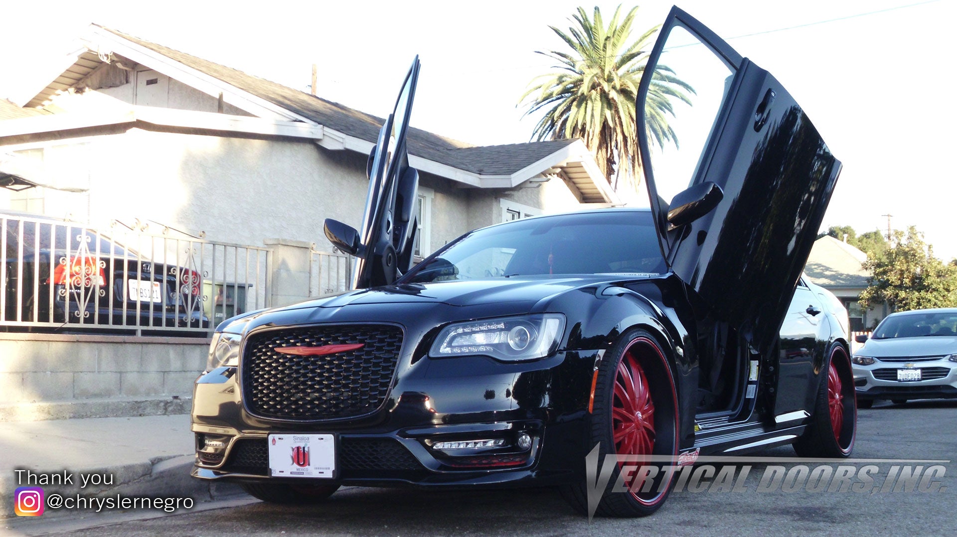 Check out Arnold's Chrysler 300 from Sinaloa Mexico featuring Vertical Lambo Doors Conversion Kit from Vertical Doors, Inc.