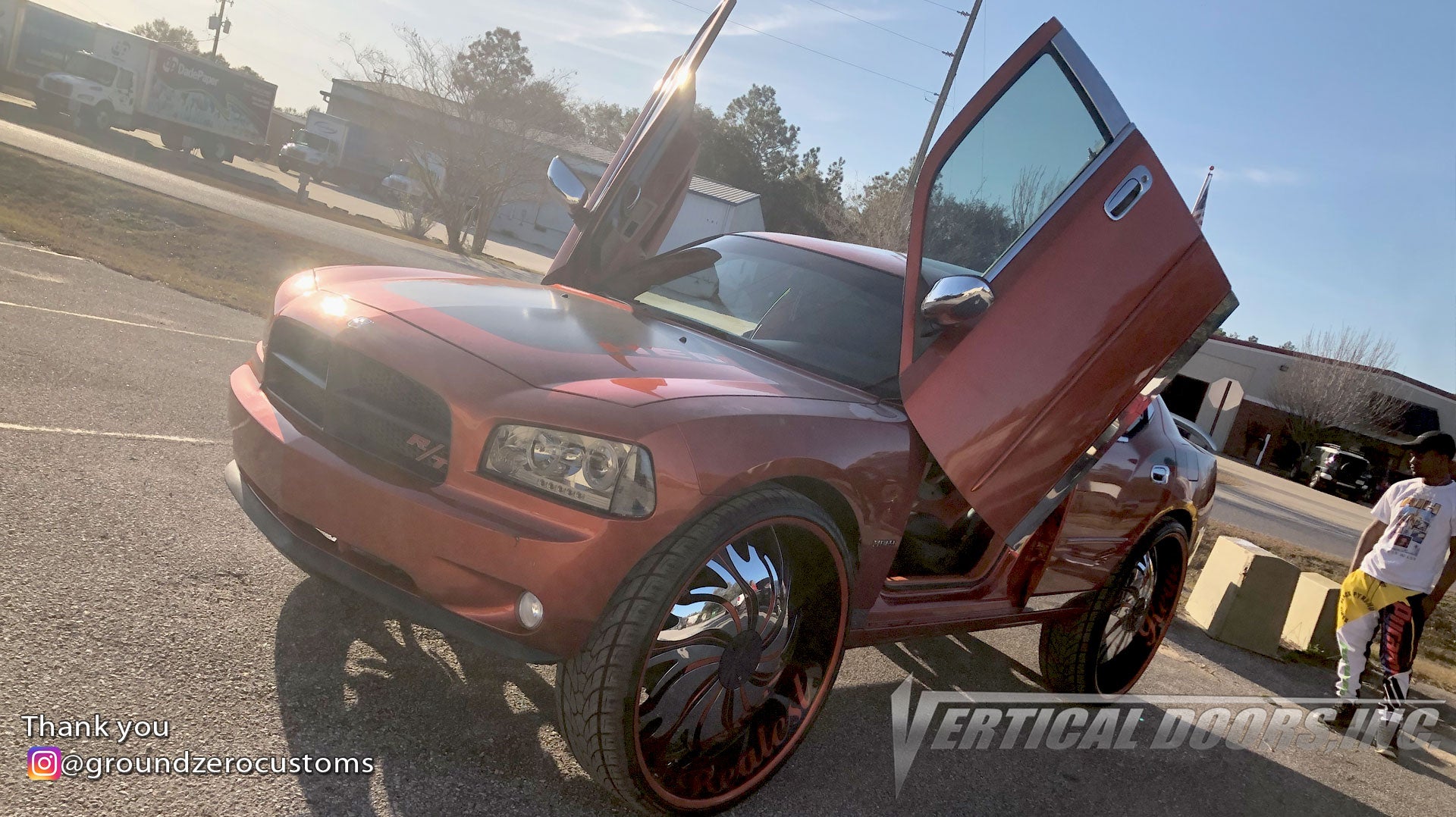 Installer | Ground Zero Customs LLC | Holt, FL | Dodge Charger featuring Vertical Lambo Doors Conversion Kit by Vertical Doors, Inc.
