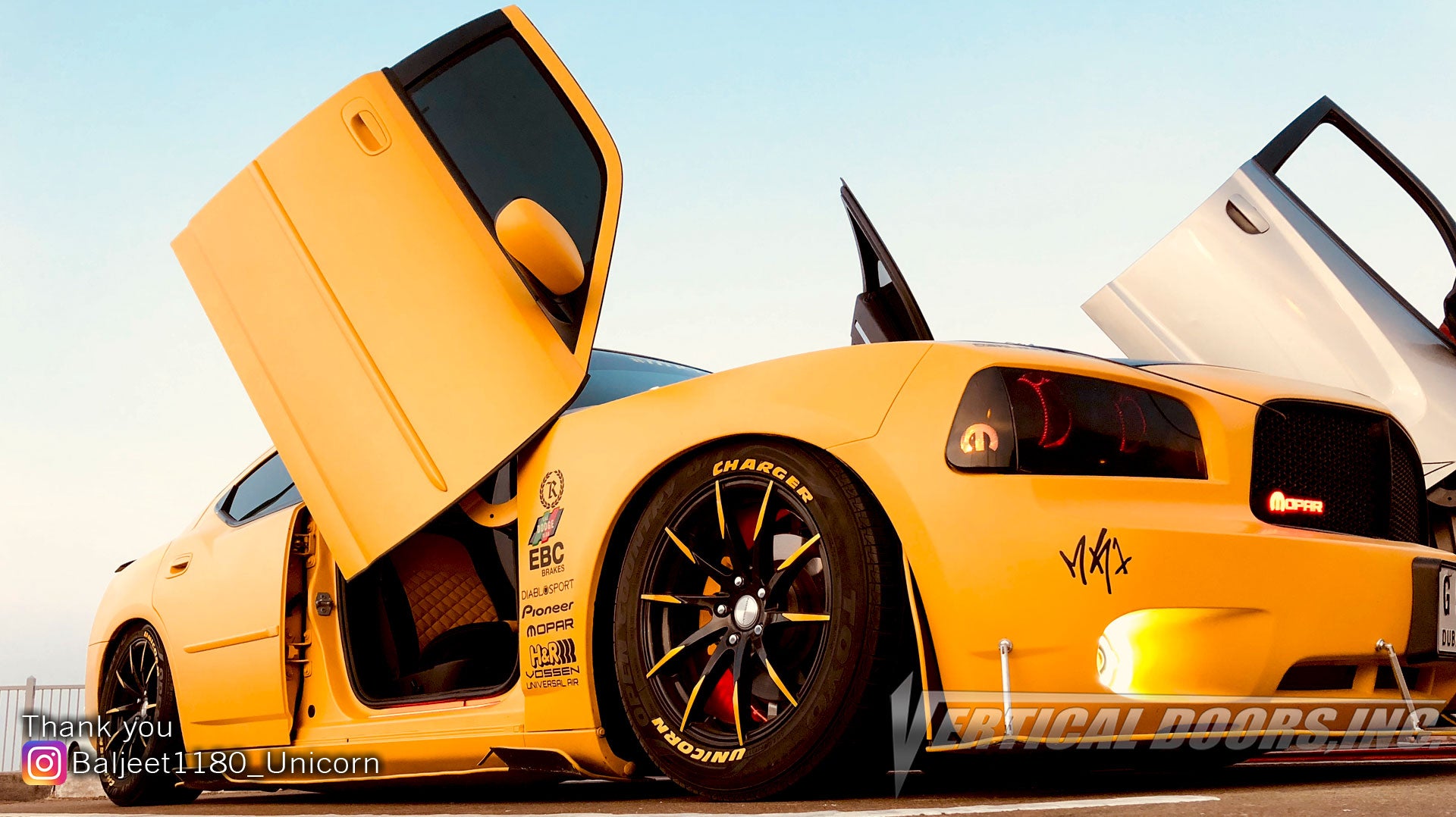 Check out Baljeet's Dodge Charger SXT from United Arab Emirates featuring Vertical Doors, Inc., vertical lambo doors conversion kit.