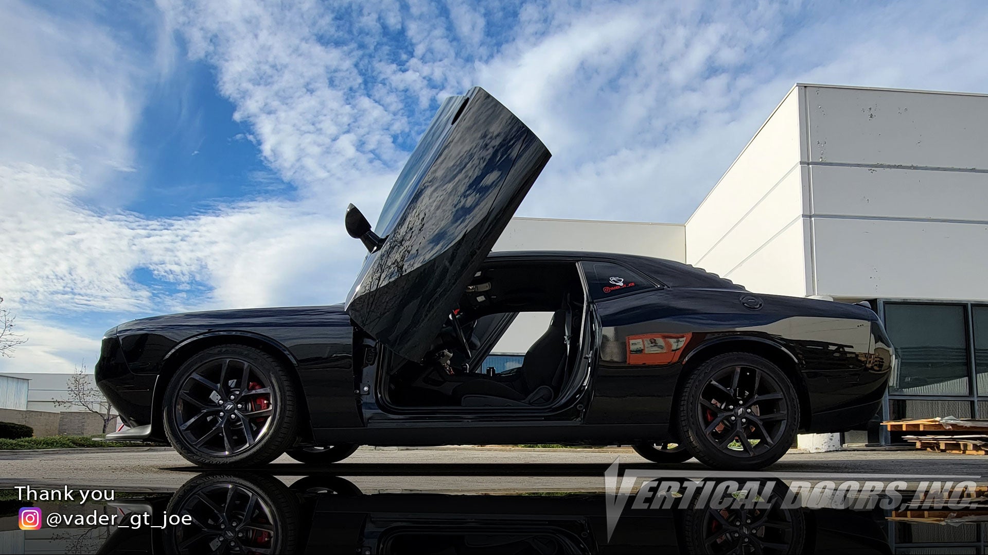 Check out @vader_gt_joe Dodge Challenger from California featuring Vertical Lambo Doors Conversion Kit by Vertical Doors, Inc.