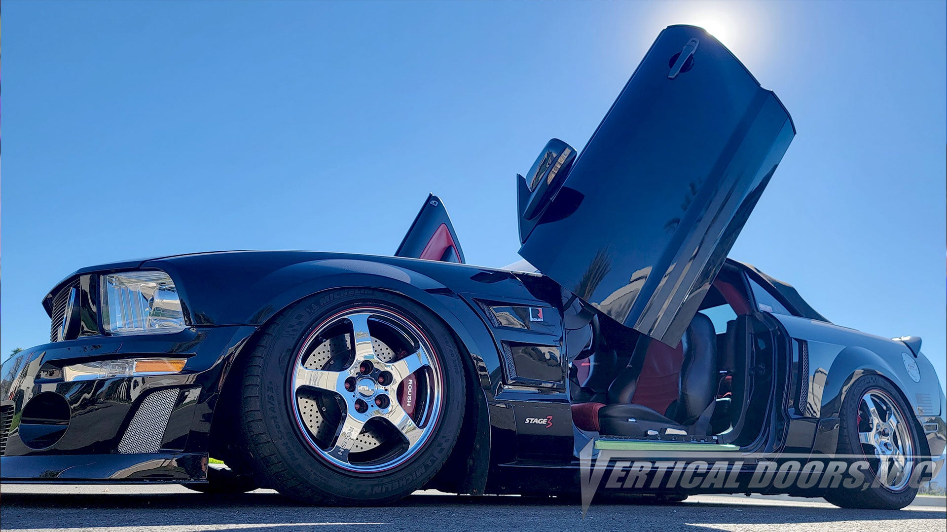 Ford Mustang Roush Stage 3 from Arizona featuring vertical lambo door conversion kit by Vertical Doors, Inc.