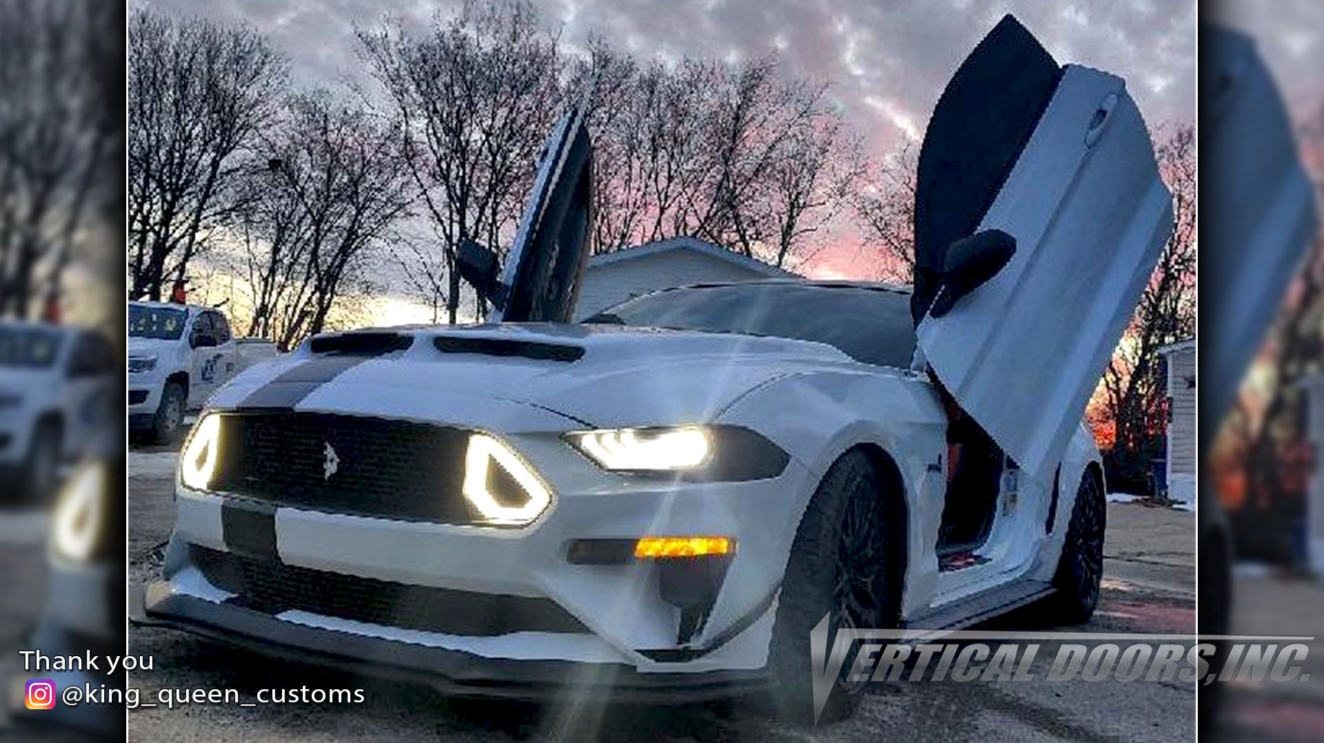 Check out @king_queen_customs Ford Mustang from Missouri featuring Vertical Lambo Doors Conversion Kit by Vertical Doors, Inc.