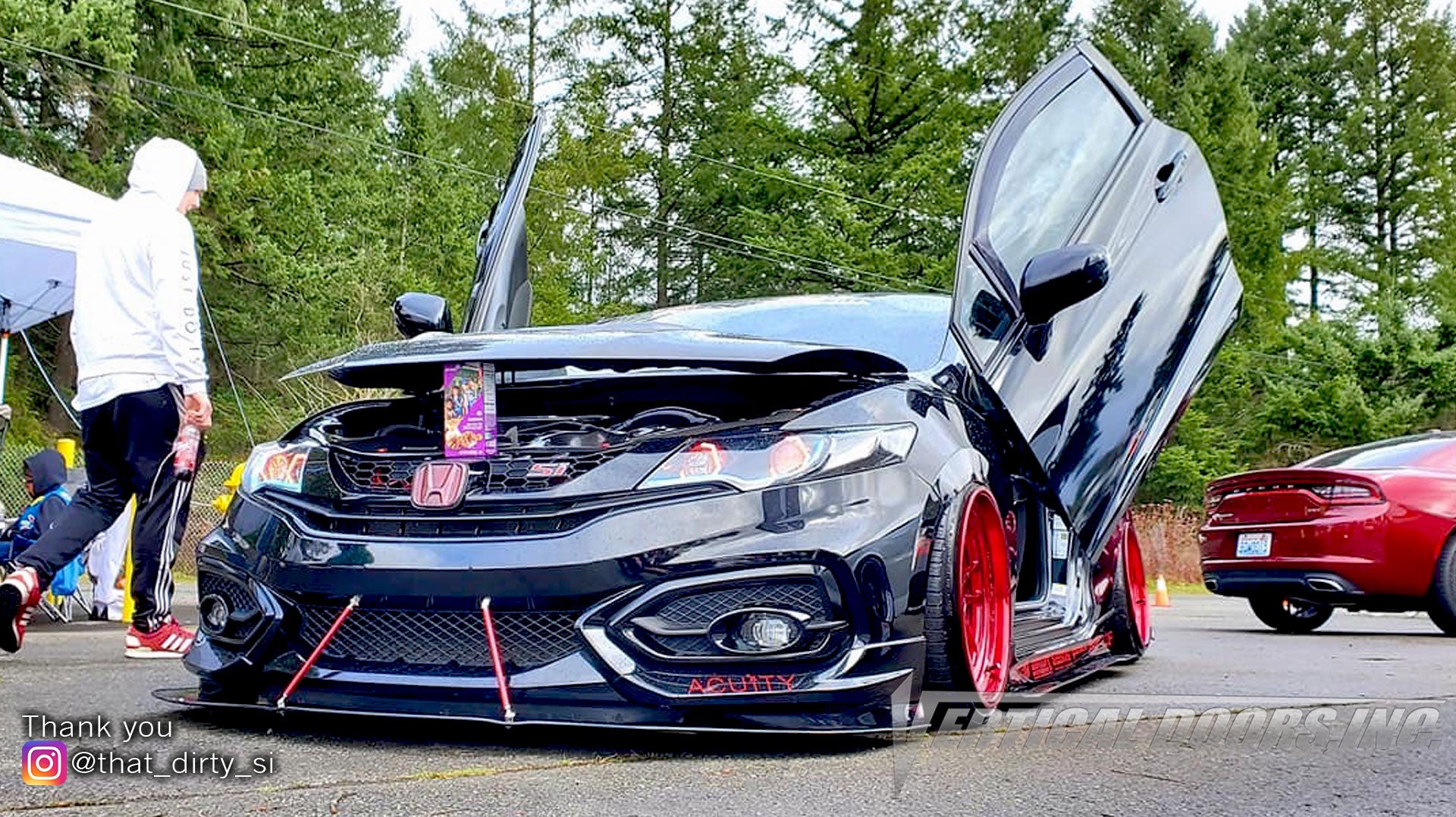 Check out Chris's 9th Gen Honda Civic from @that_dirty_si Washington with Vertical Lambo Doors Conversion Kit for Vertical Doors, Inc.