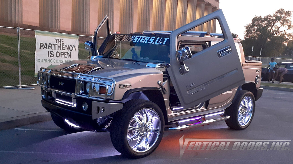 Check out Aaron's Hummer H2 featuring Vertical Lambo Doors Conversion Kit from Vertical Doors, Inc.