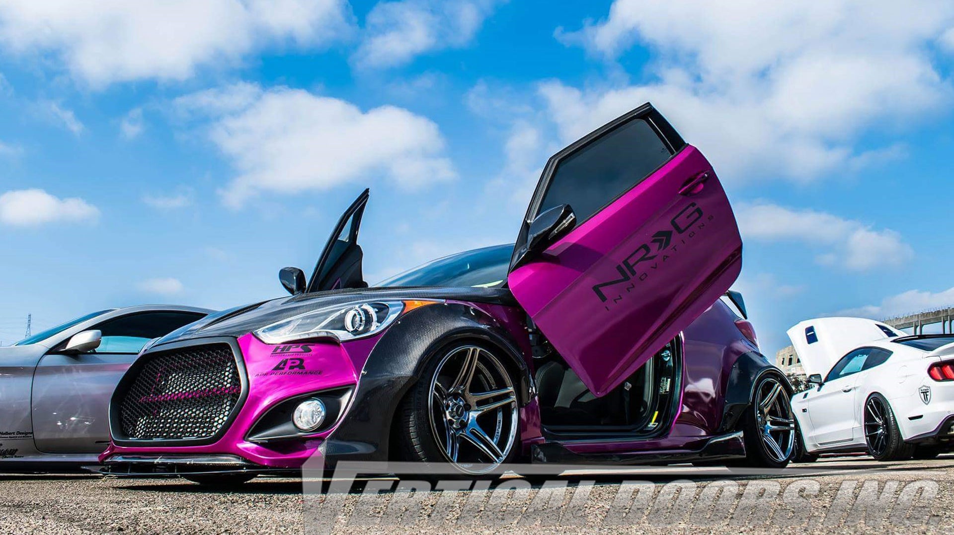 Brice's 2014 Hyundai Veloster Turbo with Vertical Lambo Door Conversion Kit