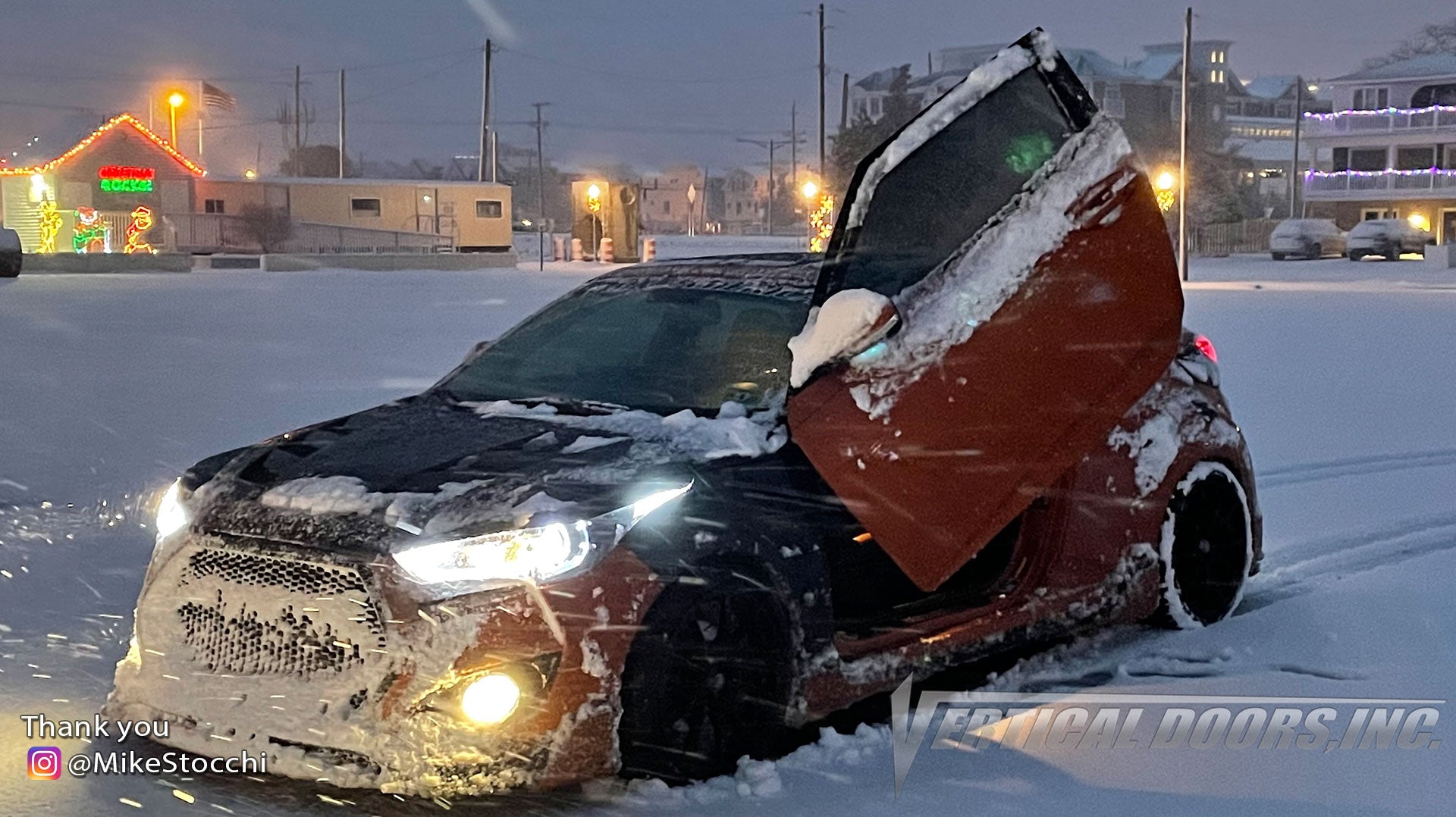 Check out @MikeStocchi Hyundai Veloster from New Jersey featuring Vertical Lambo Doors Conversion Kits from Vertical Doors, Inc.
